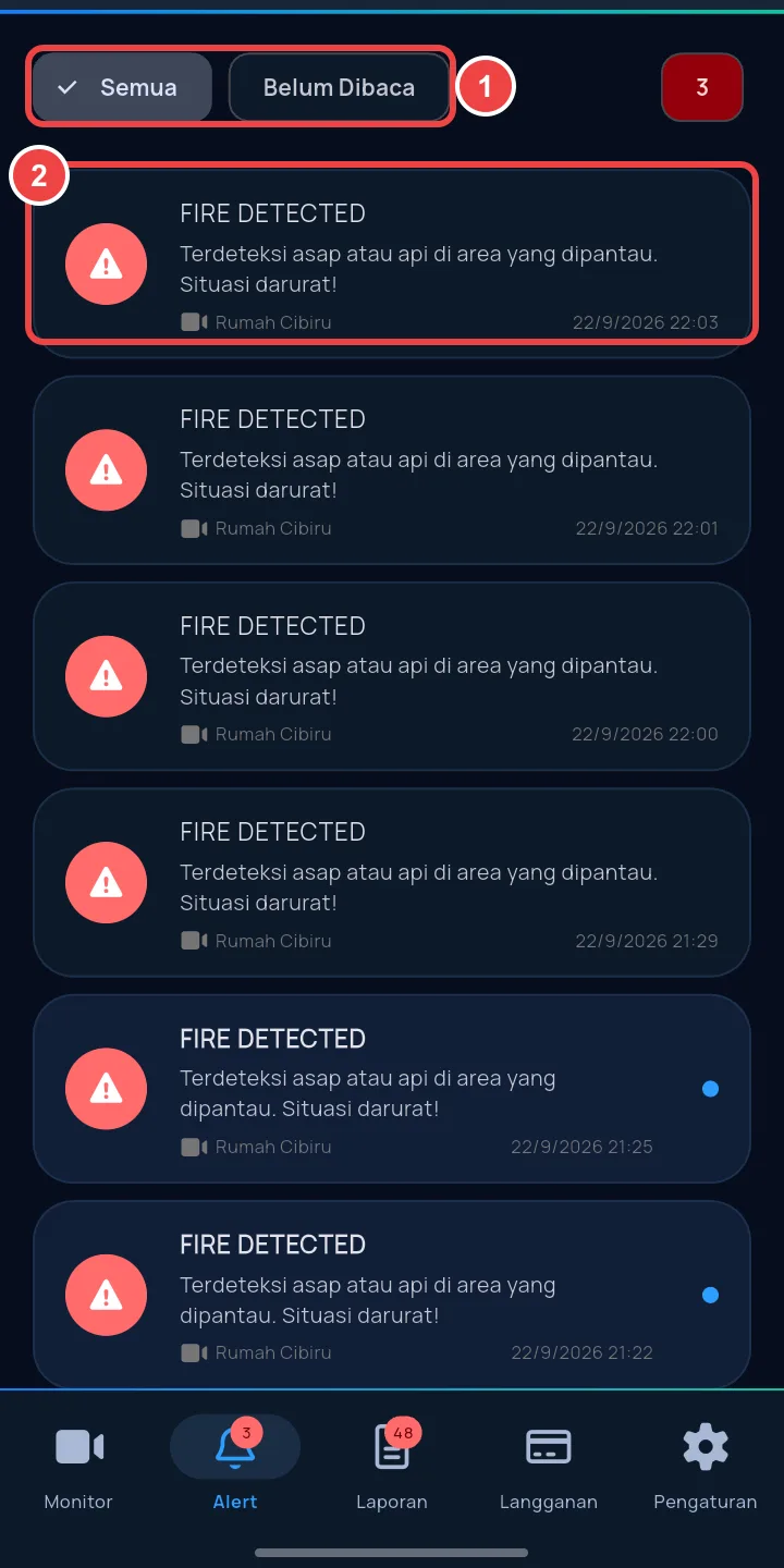 Alert list