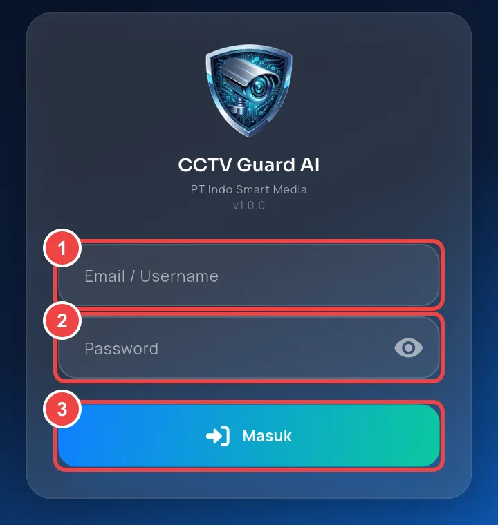 App sign-in screen